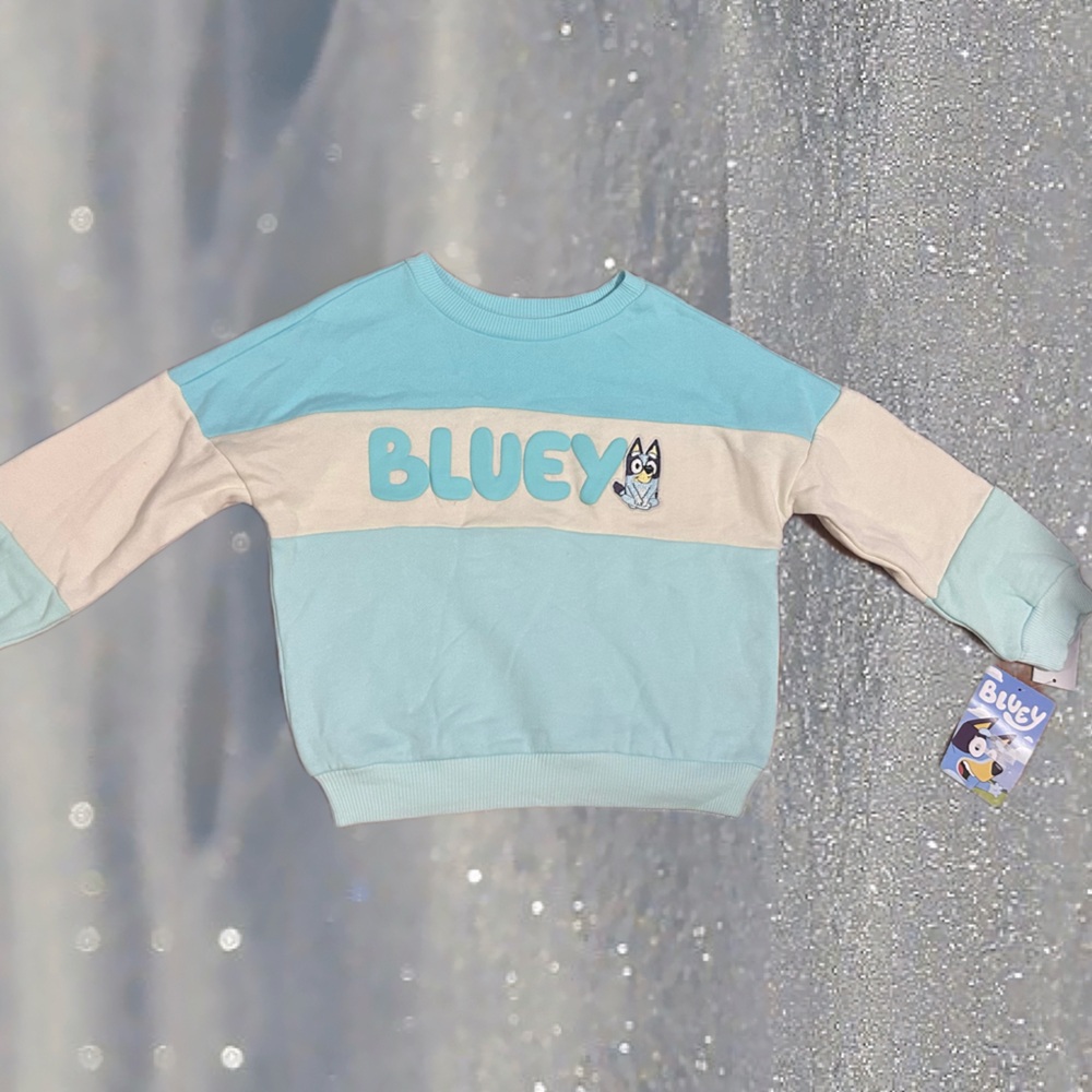 Bluey Kids Sweatshirt - Blue and White